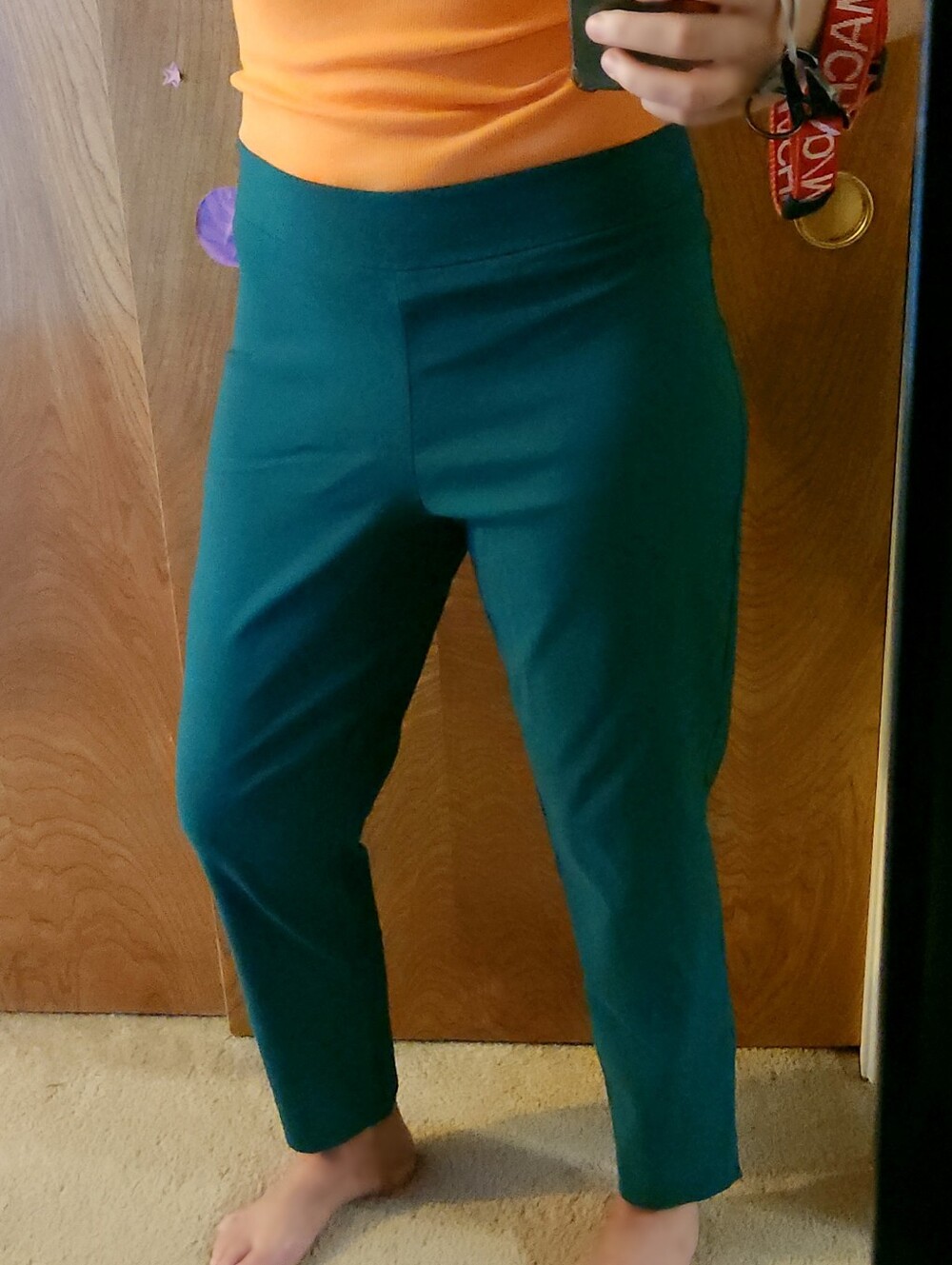 [16 Standard] Time And Tru Dark Turquoise Stretch Pants High Rise Skinny